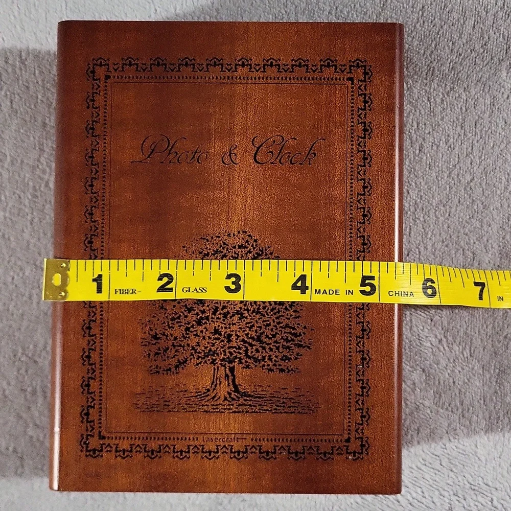 Wooden Clock Photo Frame 